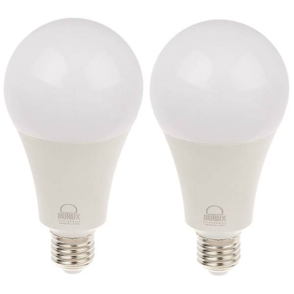 لامپ ال ای دی 20 وات بروکس مدل A80 پایه E27 بسته 2 عددی، Burux A80 20W LED Lamp E27 Pack of 2