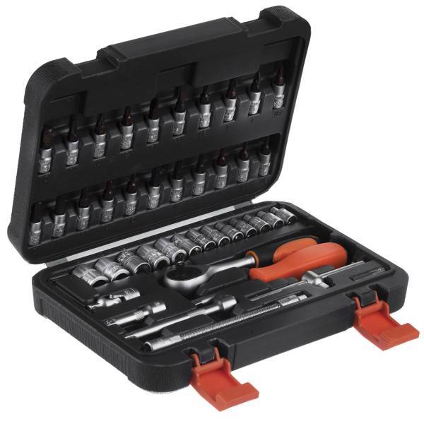 مجموعه 46 عددی آچار و سری بکس فایندر مدل 192541، Finder 192541 Ratchet Wrench And Sockets Set 46PCS