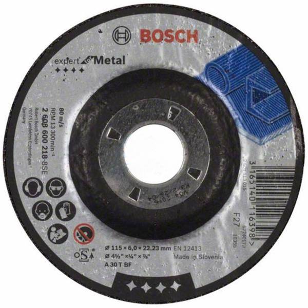 صفحه ساب فرز بوش مدل 2608600218 مخصوص فلز، Bosch 2608600218 Grinding Disc For Metal