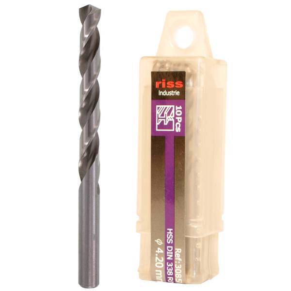 مته فلز ریس مدل 3085V000420 سایز 4.2 میلی متر بسته 10 عددی، Riss 3085V000420 Drill Bit Size 4.2mm Pack Of 10