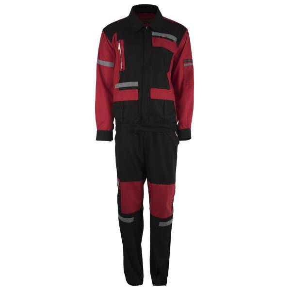 کاپشن و شلوار مهندسی خادم مدل قرمز سرشانه مشکی، Khadem Red Shoulder Black Engineer Clothes