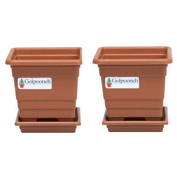 گلدان گلپونه مدل F113 مجموعه 2 عددی، Golpooneh F113 Flower Pot Pack Of 2