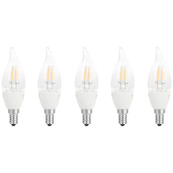 لامپ فیلامنتی 3 وات سان شاین مدل F35 پایه E14 بسته 5 عددی، Sunshine F35 3W Filament Lamp E14 Pack of 5