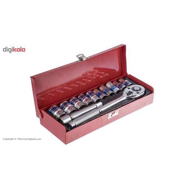 مجموعه 12 عددی آچار و سری بکس ساتاگود مدل G-10045، Satagood G-10045 Ratchet Wrench And Sockets Set 12PCS