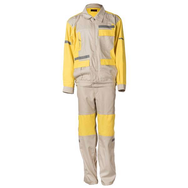 کاپشن و شلوار مهندسی خادم مدل کرم زرد، Khadem Cream Yellow Engineer Clothes