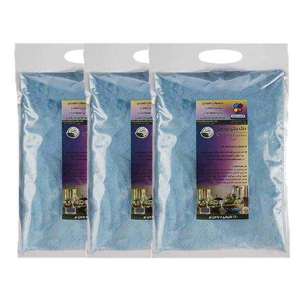 خاک رنگی تراریوم 1 کیلوگرمی گلباران سبز بسته سه عددی، Golbarane Sabz Colored Terrarium Soil 1Kg Pack Of 3