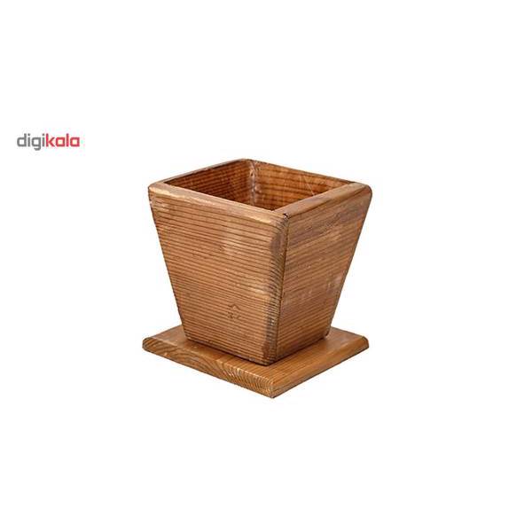 گلدان ترمه چوب مدل سارنگ 1، Thermechoob Sarang 1 Flower Pot