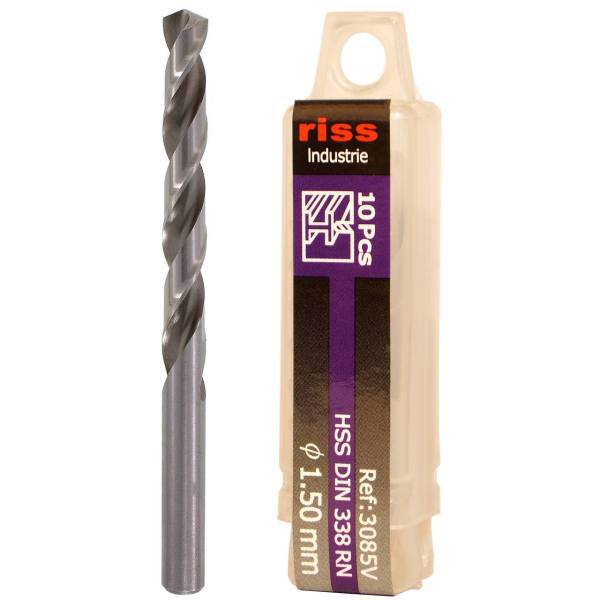 مته فلز ریس مدل 3085V000150 سایز 1.5 میلی متر بسته 10 عددی، Riss 3085V000150 Drill Bit Size 1.5mm Pack Of 10