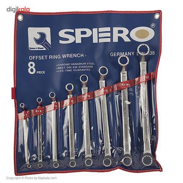 مجموعه 8 عددی آچار دو سر رینگی اسپرو مدل 700708P، Spero 700-708P Offset Ring Wrench Set 8PCS