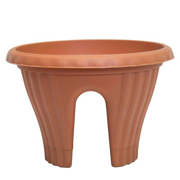 گلدان دو طرفه گلپونه مدل گرد 331، Golpooneh 331 Circle Balcony Pot