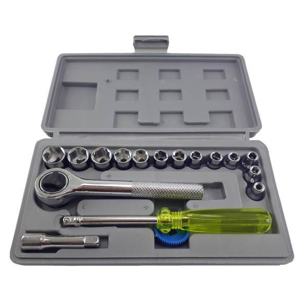 مجموعه 17 عددی آچار بکس ژونگسین مدل ZH-17، ZH-17 ZHONGXIN TOOLS 17Pcs.Set