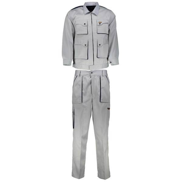 کاپشن و شلوار مهندسی تیک مک مدل نقره ای سرمه ای، Tekmak Silver Dark Blue Engineer Clothes