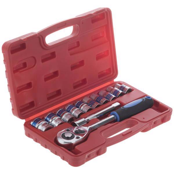 مجموعه 12 عددی آچار و سری بکس ساتاگود مدل G-10014، Satagood G-10014 Ratchet Wrench And Sockets Set 12PCS