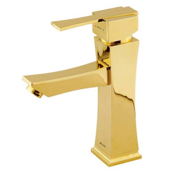 شیر روشویی شودر مدل ایمپرو طلایی براق، Shouder Impro Basin Faucets Metalic Gold