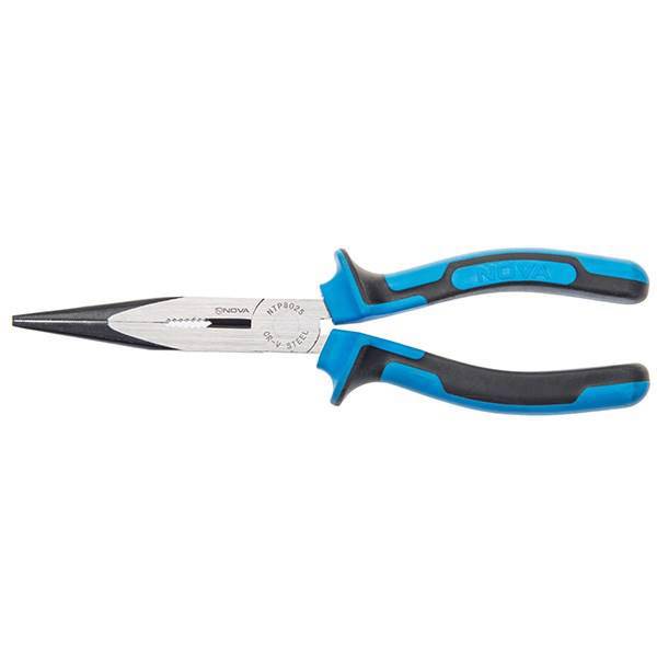 انبر دم باریک نووا مدل NTP-8025 سایز 8 اینچ، Nova NTP-8025 Long Nose Pliers 8 Inch