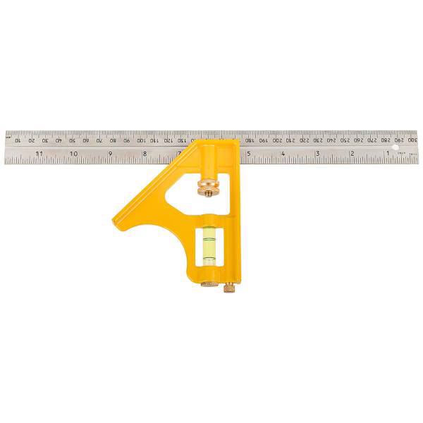 گونیا خط کش تراز استنلی مدل 028-46-2 سایز 300 میلی متر، Stanley 2-46-028 Metric Combination Square 300 mm