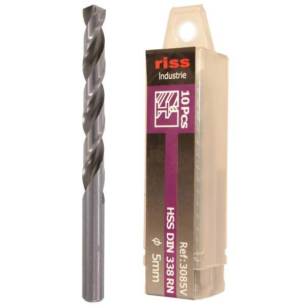 مته فلز ریس مدل 3085V000500 سایز 5 میلی متر بسته 10 عددی، Riss 3085V000500 Drill Bit Size 5mm Pack Of 10