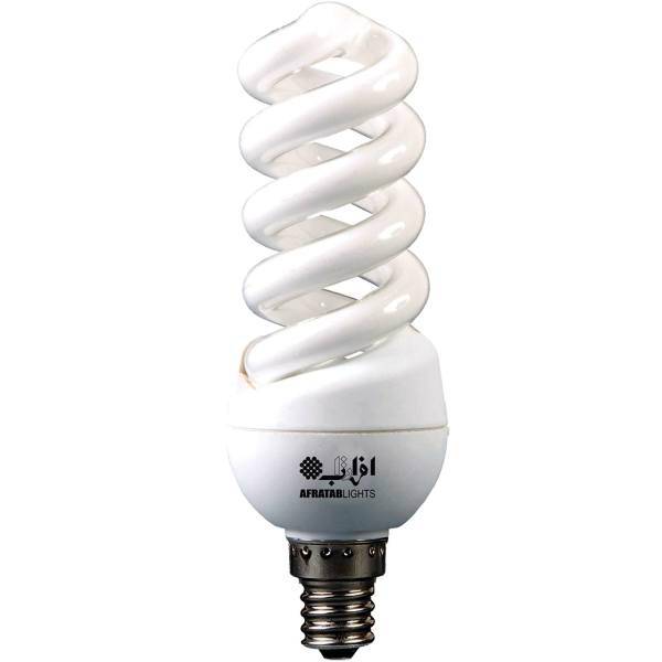 لامپ کم مصرف 12 وات افراتاب مدل 12FSP/E14، Afratab 12FSP/E14 12W Compact Fluorescent Lamp