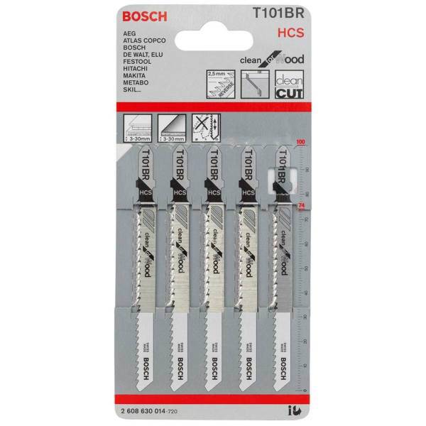 تیغه عمود بر بوش مدل 2608630014 بسته 5 عددی، Bosch 2608630014 Jigsaw Blade Pack of 5