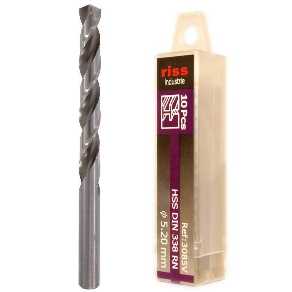 مته فلز ریس مدل 3085V000520 سایز 5.2 میلی متر بسته 10 عددی، Riss 3085V000520 Drill Bit Size 5.2mm Pack Of 10