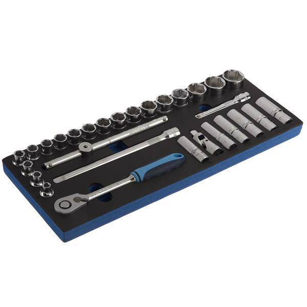 مجموعه 29 عددی آچار بکس اسپرو مدل 2041729E6-1 شش گوشه، Spero 204-1-729E6-1 29Pcs Socket Wrench Set 6pt