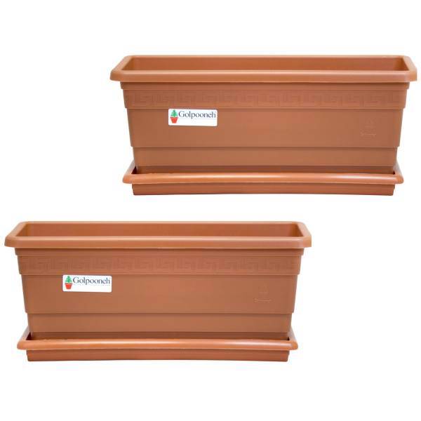 گلدان گلپونه مدل F209 مجموعه 2 عددی، Golpooneh F209 Plant Pot Pack Of 2