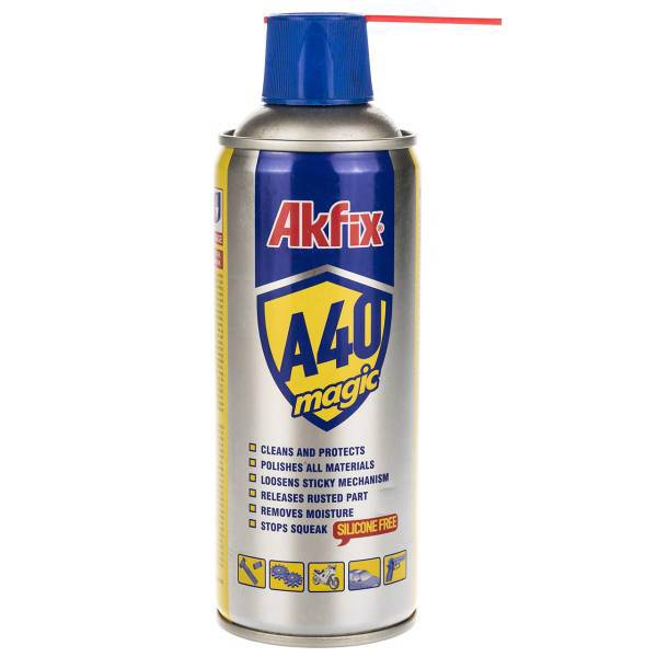 اسپری روان کننده آکفیکس مدل A40 حجم 400 میلی‌لیتر، Akfix A40 Lubricant Spray 400 ml