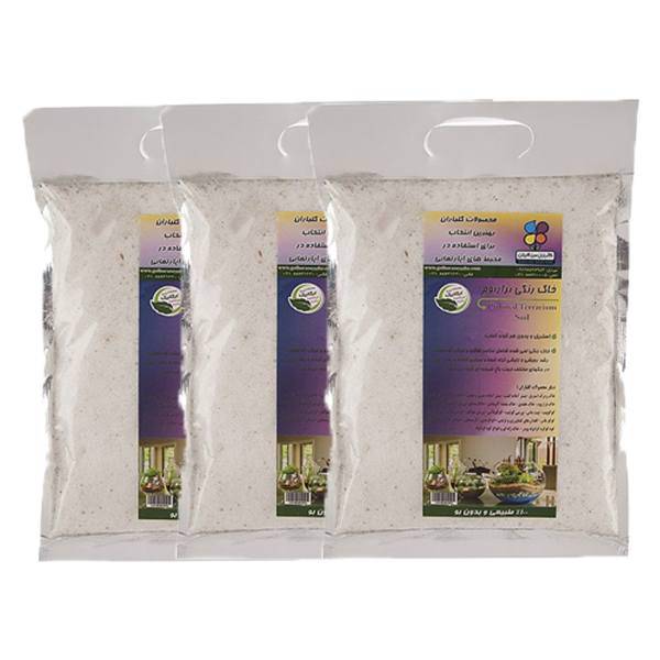 خاک رنگی تراریوم 2 کیلوگرمی گلباران سبز بسته سه عددی، Golbarane Sabz Colored Terrarium Soil 2 Kg Pack Of 3