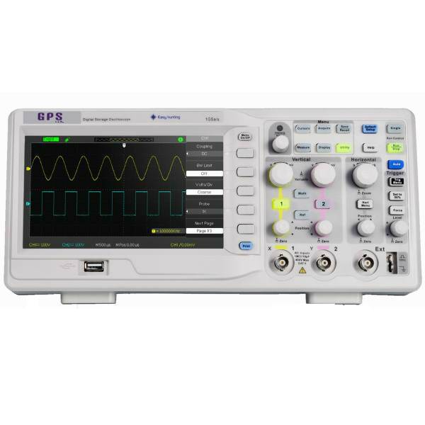 اسیلوسکوپ دیجیتالی GPS Ltd مدل GPS-1102B رنج 100 مگاهرتز دو کانال، Digital Oscilloscope GPS Ltd Model GPS-1072B 100MHz 2Channels