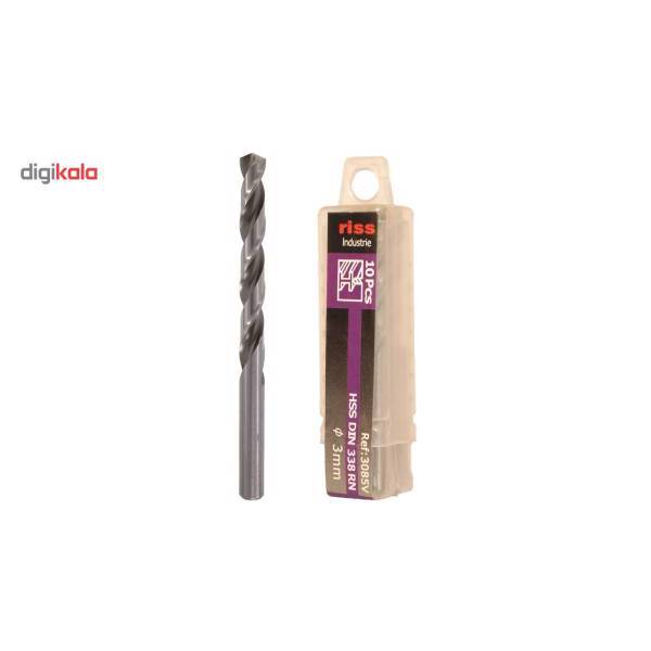 مته فلز ریس مدل 3085V000300 سایز 3 میلی متر بسته 10 عددی، Riss 3085V000300 Drill Bit Size 3mm Pack Of 10