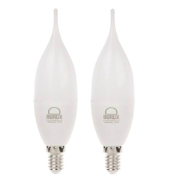 لامپ ال ای دی 6.5 وات بروکس مدل C30L پایه E14 بسته 2 عددی، Burux C30L 6.5W LED Lamp E14 2 PCS