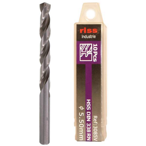 مته فلز ریس مدل 3085V000550 سایز 5.5 میلی متر بسته 10 عددی، Riss 3085V000550 Drill Bit Size 5.5mm Pack Of 10