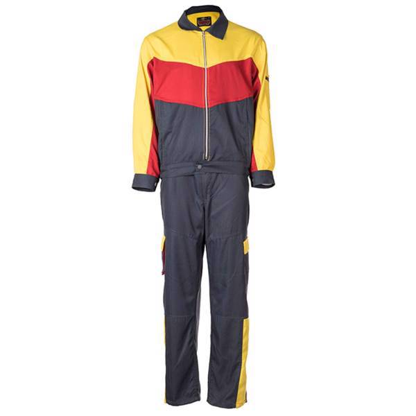 کاپشن و شلوار مهندسی خادم مدل سرمه ای قرمز زرد، Khadem Navy Blue Red Yellow Engineer Clothes