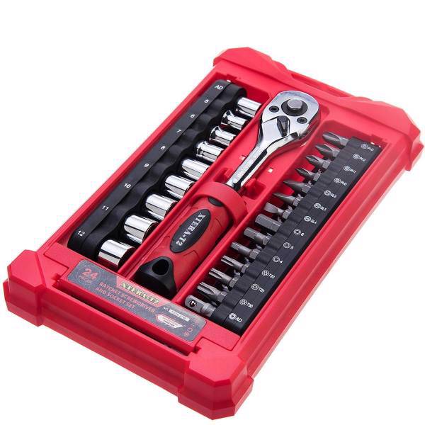 مجموعه آچار بکس و سری پیچ گوشتی اکسترا-تی2 مدل YJTS-2790، Xtera-T2 YJTS-2790 Ratchet Screwdriver And Socket Set Wrench