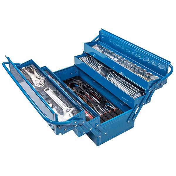 جعبه ابزار A-KRAFT به همراه مجموعه 75 پارچه ابزار، A-KRAFT Tool Box 75 Pcs