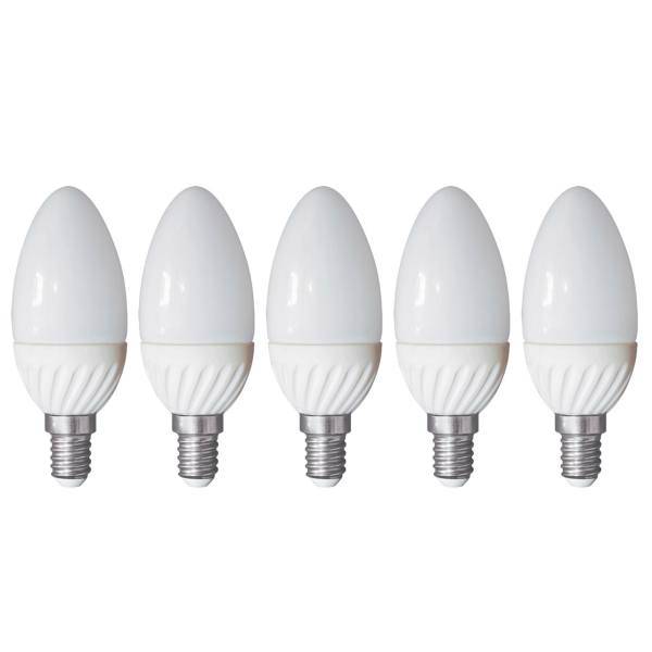 لامپ ال ای دی 6 وات آکرومات مدل SMD Candle Light پایه E14 بسته 5 عددی، Achromat SMD Candle Light 6W LED Lamp E14 5PCS