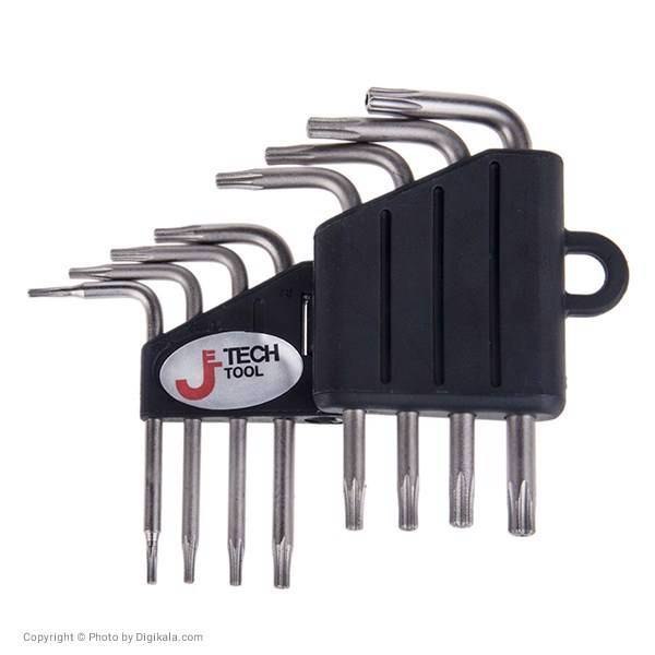 مجموعه 8 عددی آچار ستاره‌ای جی تک تول مدل HRC 53-57، Jetech Tool HRC 53-57 Star Wrench Set