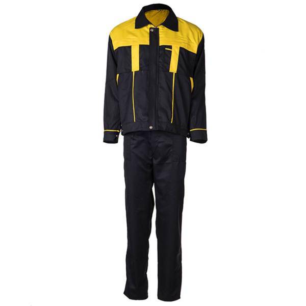 کاپشن و شلوار مهندسی مدل مشکی زرد، Black Yellow Engineer Clothes