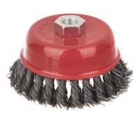 فرچه سیمی کاسه ای بافته شده ورگا قطر 100 میلی متری Grinding Disc Verga Wire Plait Cup Brush 100mm