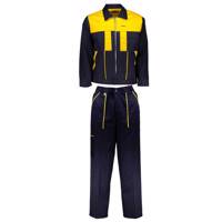 کاپشن و شلوار مهندسی تیک مک مدل زرد سرمه ای - Tekmak Yellow Dark Blue Engineer Clothes