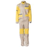 کاپشن و شلوار مهندسی خادم مدل کرم زرد Khadem Cream Yellow Engineer Clothes