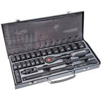 مجموعه آچار بکس توسن مدل T1251-26M ست 26 عددی 12 گوشه Tosan T1251-26M 26Pcs Socket Wrench Set 12PT